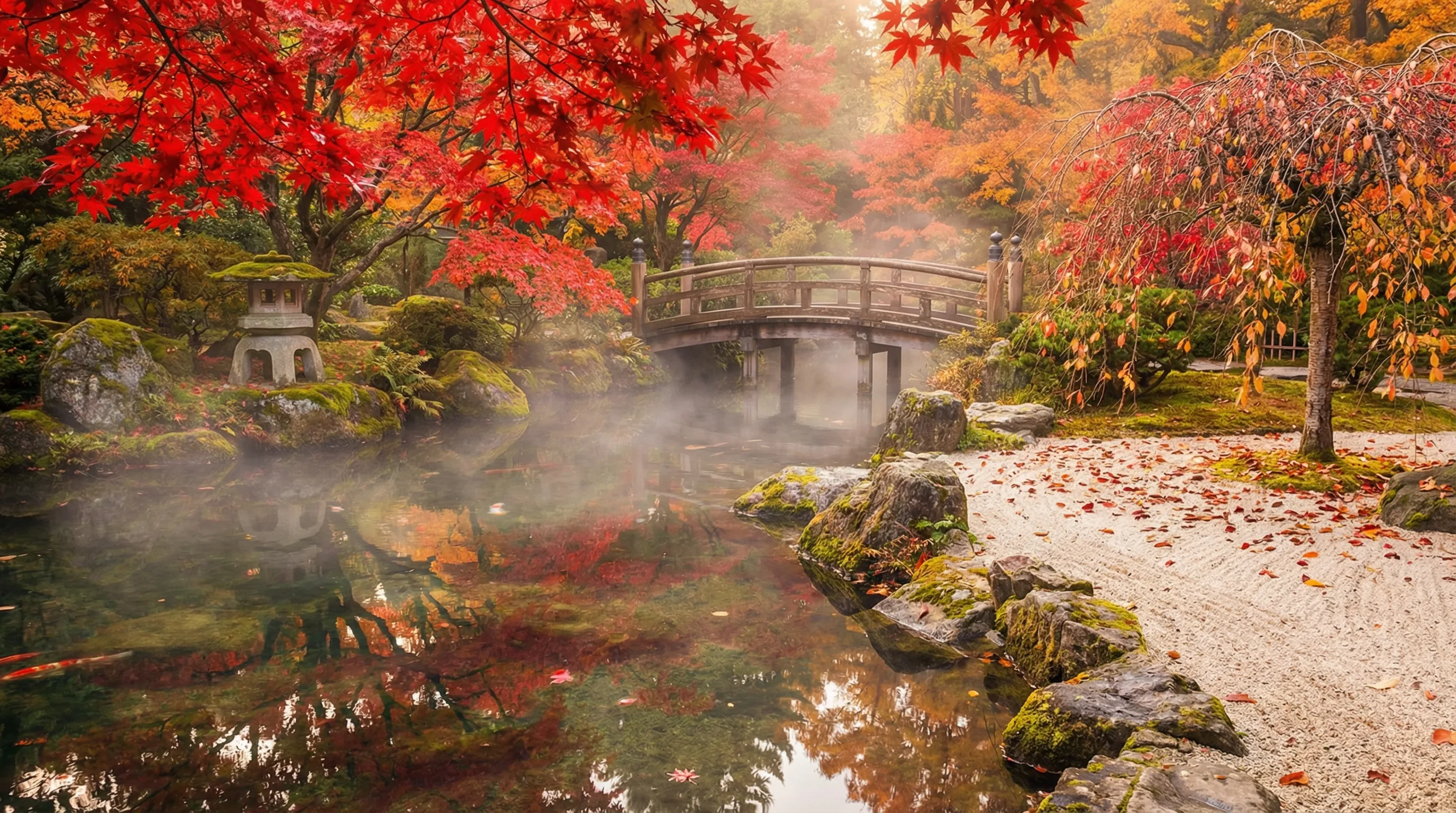 情深叉喔热门视频 - 日式庭院秋韵